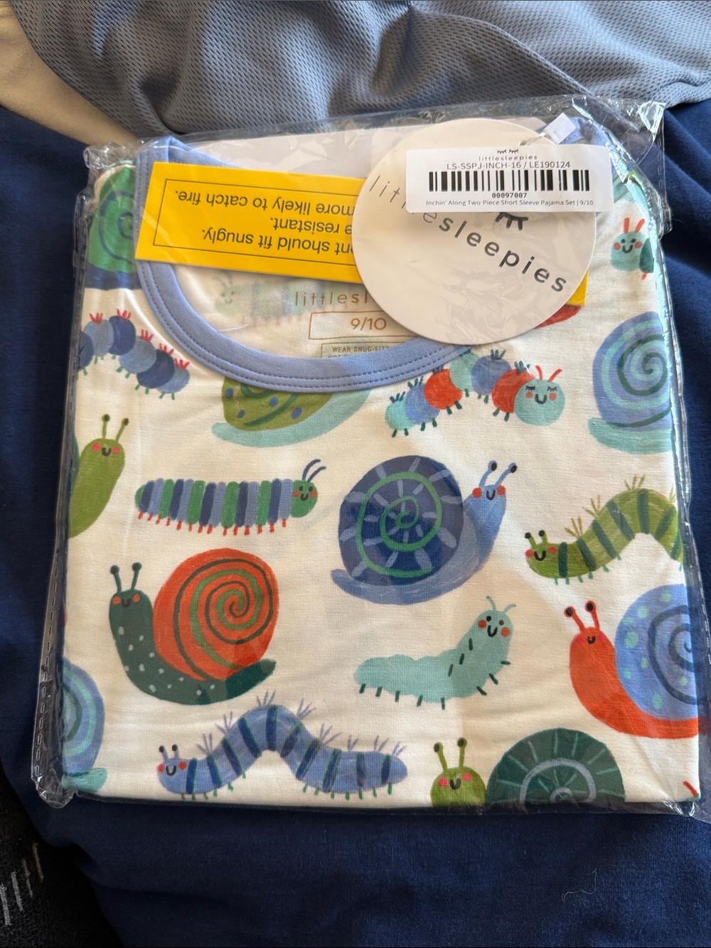 Little Sleepies Multicolor Snail & Caterpillar Pajama Set